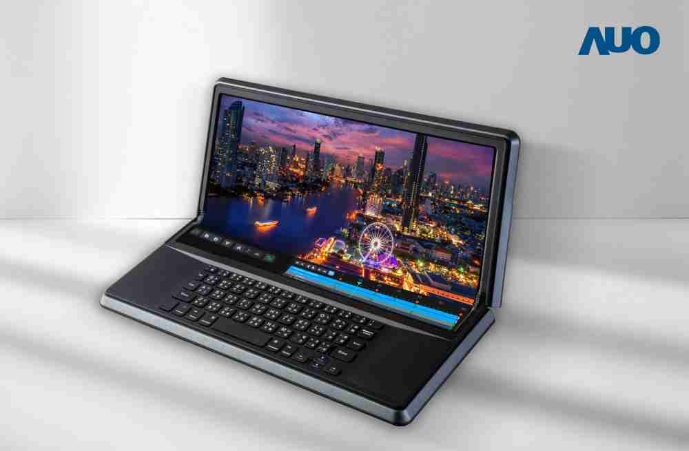 YAXIN11114.6吋Micro LED折迭显示屏幕，，，，搭配半径4mm的弯折绞炼，，，，以及高画素、、、、高亮度、、高对比度的显示技术特点，，，即便在大视角下仍保有绝佳色相与亮度